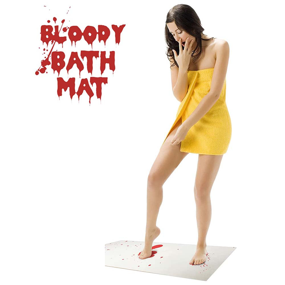 Halloween Prank Color Changing Blood Bath Mat absorption non slip Bathroom Shower Mat Bloody Bath Mat