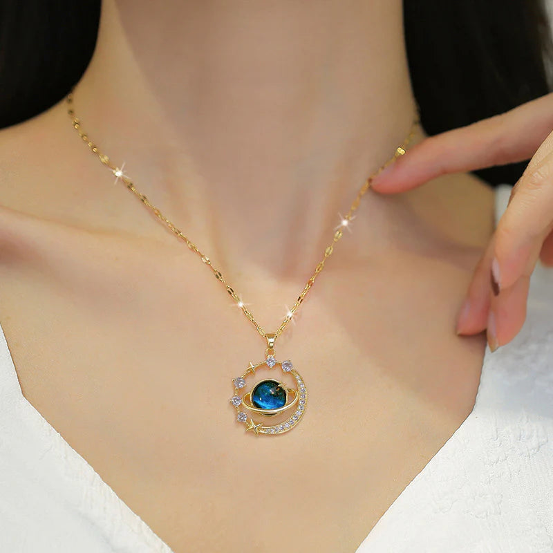 Colour changing & sky planet Necklace