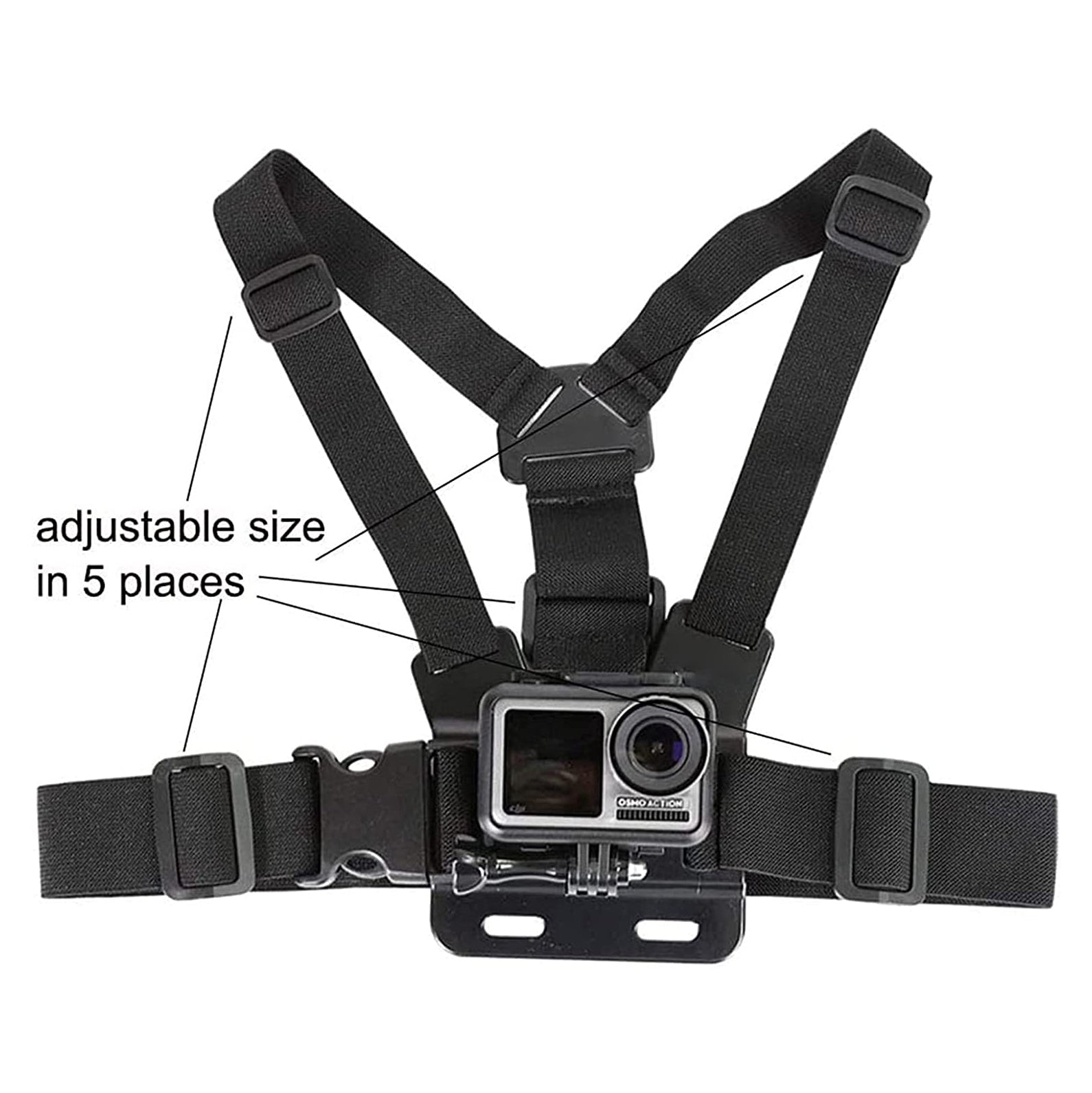 Outdoor Cell Phone Clip Action Camera Adjustable Straps Stand Mobile Phone Chest Mount Harness Strap Holder