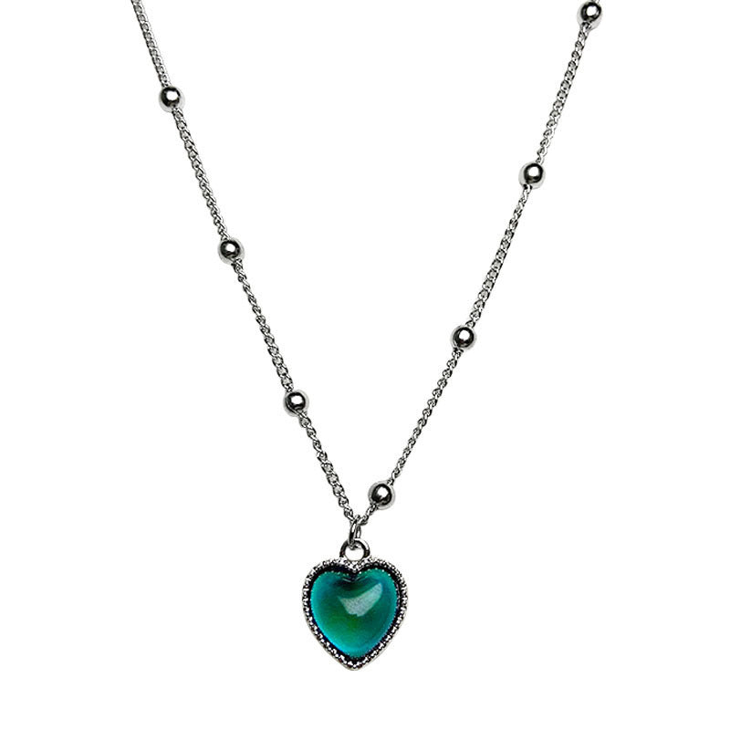 Temperature Controled Colour Changing Heart Shape Necklace for Girl